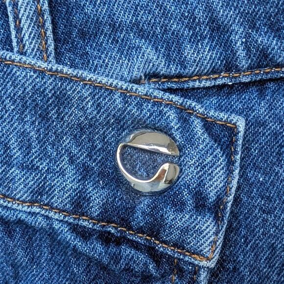 Coperni Blue Denim Paint-splatter Mini Wrap Skirt, Size 8 - Picture 5 of 10